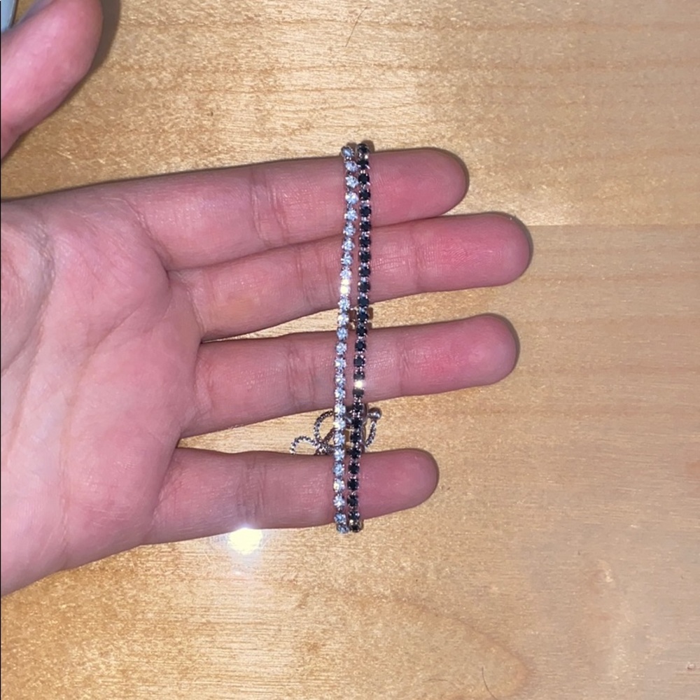 Black and white diamond bracelet